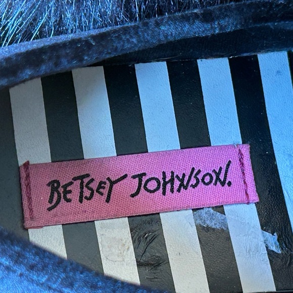 Betsey Johnson Black Velvet Sneakers with Pom Poms - Picture 5 of 11